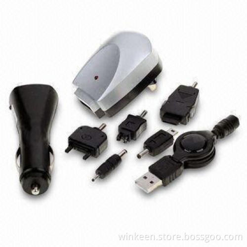 3-in-1 Universal Charger Kit for Apple's iPhone 3/4, iPod Including Car, AC, USB Adapter